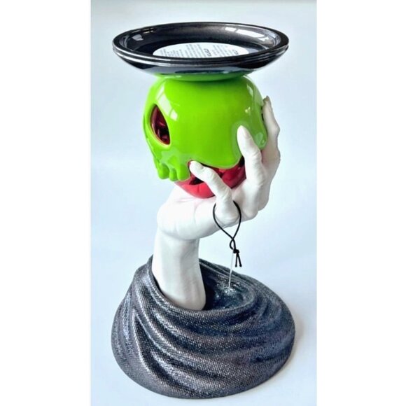 Bath Body Works Disney Villain Poison Apple Skull Candle Holder 15" T Halloween - Picture 4 of 6